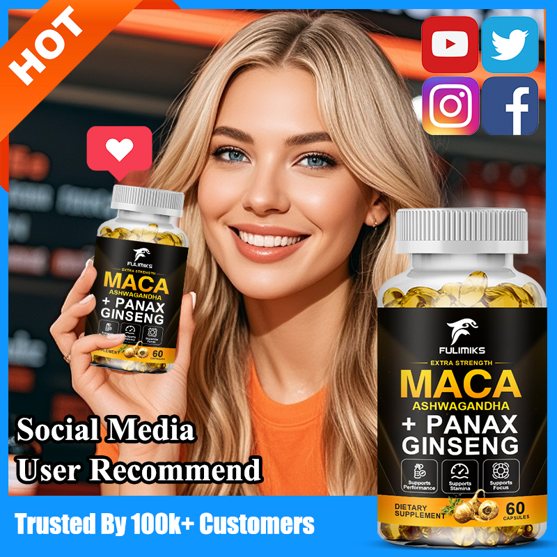 Valerian Root Capsule - Premium Maca Ashwagandha Capsules, for Hormone,