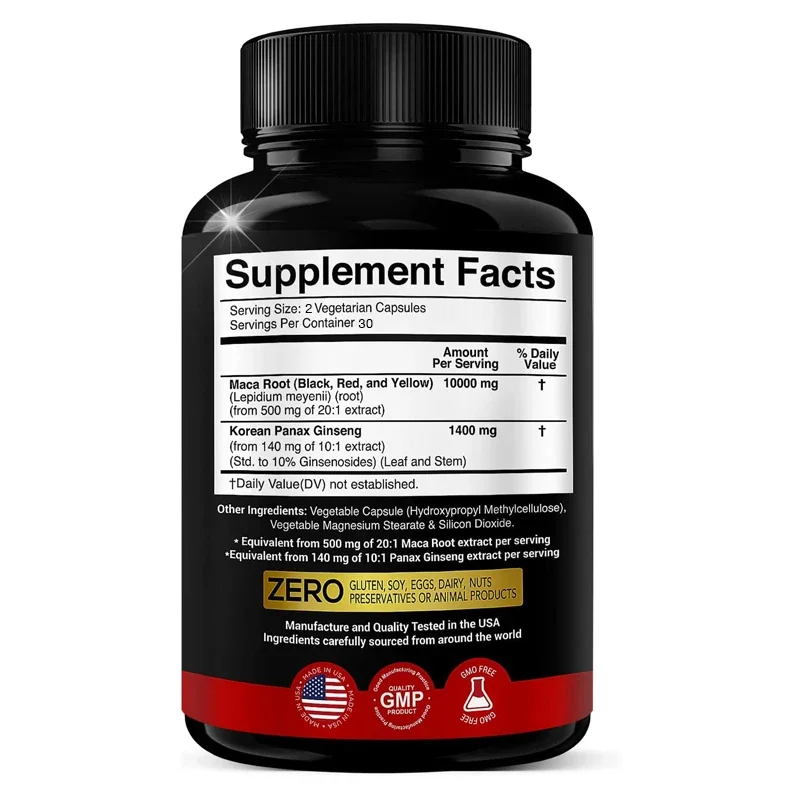 Maca Root Capsules - with Gins – Valerian Root Capsule recenzja i cena