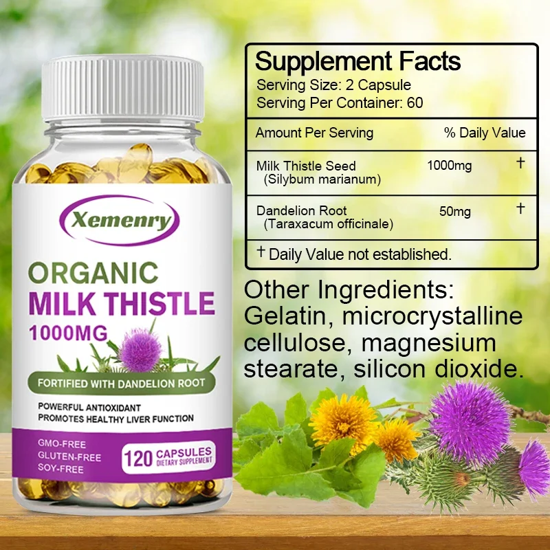 Milk Thistle Capsules 1000 Mg  – Milk Thistle Silymarin recenzja i cena