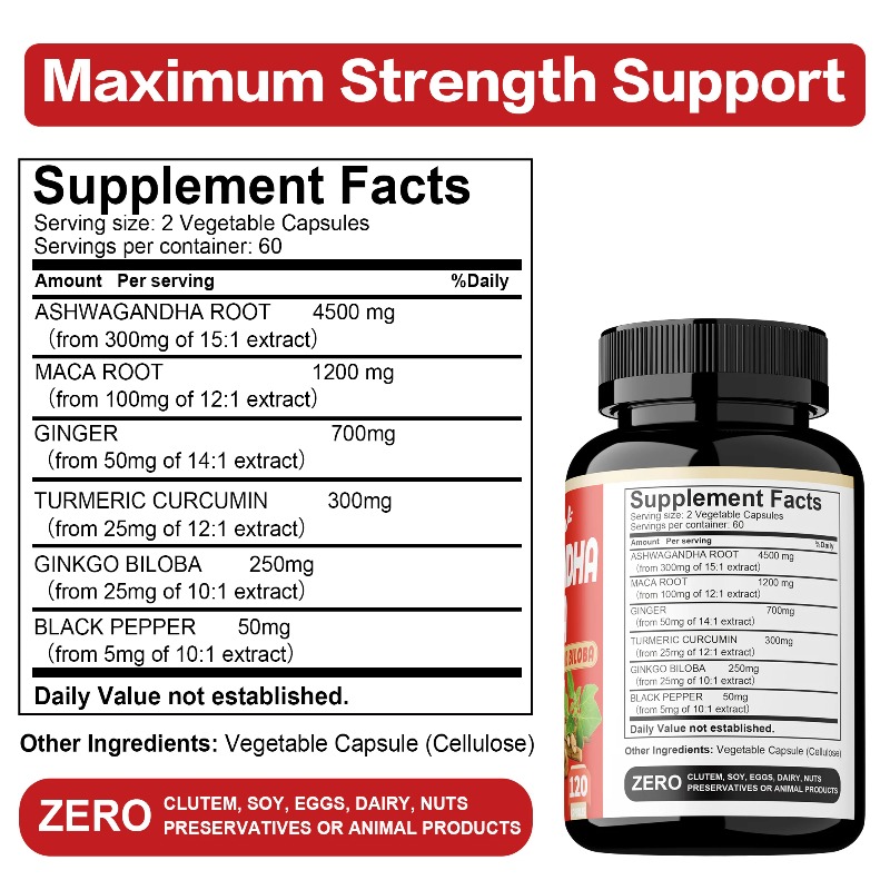 Ashwagandha and Maca Supplemen – Valerian Root Capsule recenzja i cena
